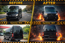 Mercedes Sprinter W906 2006–2018 Kit restyling catre W907 foto 1