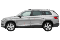 Skoda Kodiaq 2016-2023 Molduri inguste usa inox Carmos foto 1