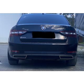 Ornamente capat bara spate Carmos (3 buc, inox) Skoda Superb 2015-2024 foto 3