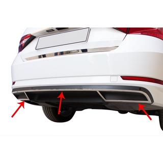 Ornamente capat bara spate Carmos (3 buc, inox) Skoda Superb 2015-2024 foto 1