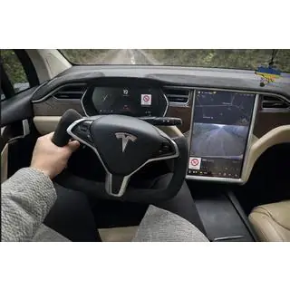 Volan sport (Alcantara, carbon, incalzit) Tesla Model X 2015- foto 1