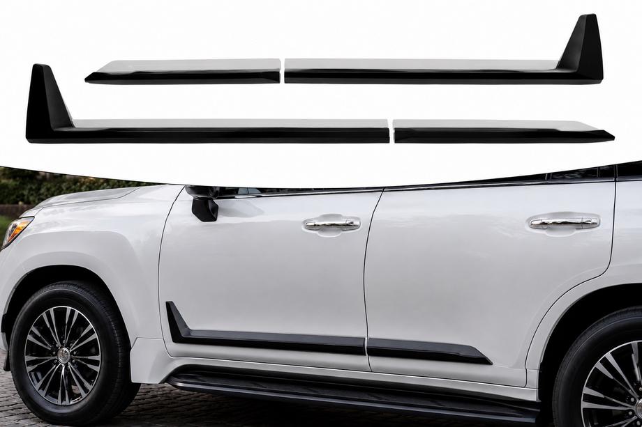 Lexus LX 500d/600 2022- Molduri negre usi F-Sport alb+negru (4 buc, ABS) Image
