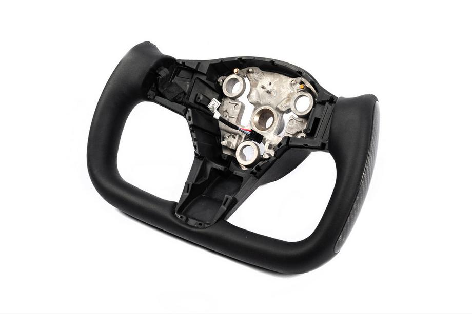 Tesla Model Y 2020- Volan tip timon (Piele ecologica, Carbon, cu incalzire) Image