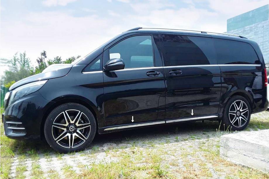 Mercedes Vito/V-class W447 2014- Praguri inox (4 buc) Foto 1