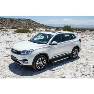 Praguri Laterale New Vision Grey (2 buc, Aluminiu) Chery Tiggo 8 2017- foto 1