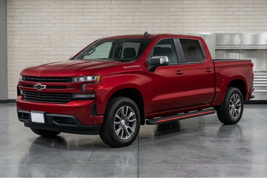 Chevrolet Silverado 2019- Praguri Laterale Maya Red (2 buc, Aluminiu) Image