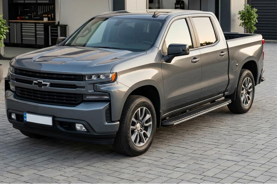 Chevrolet Silverado 2019- Praguri laterale Bosphorus Grey (2 buc, aluminiu) Image