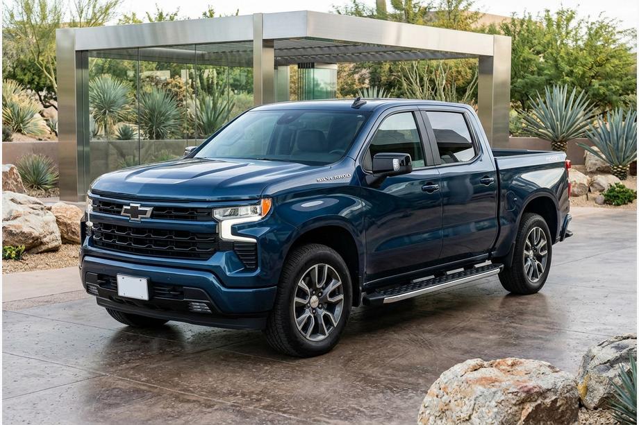 Chevrolet Silverado 2019- Praguri Laterale BlackLine (2 buc, Aluminiu) Image