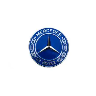 Capac in loc de emblema pe capota Mercedes (albastru, 57mm) foto 2