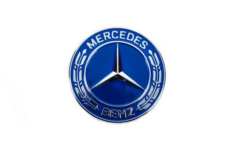 Mercedes-Benz Capac in loc de emblema pe capota Mercedes (albastru, 57mm) Foto 2