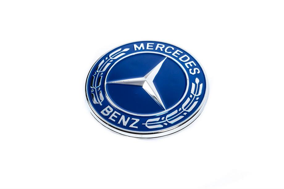 Mercedes-Benz Capac in loc de emblema pe capota Mercedes (albastru, 57mm) Foto 1