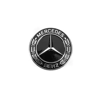 Capac in loc de emblema pe capota Mercedes (negru, 57mm) foto 2