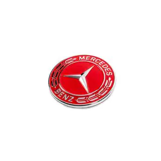 Capac in loc de emblema pe capota Mercedes (rosu, 57mm) foto 2