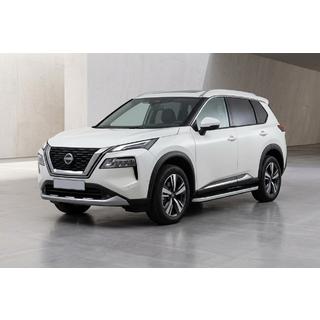 Praguri Laterale Tayga Grey (2 buc, Aluminiu) Nissan X-trail T33/Rogue 2022- foto 1