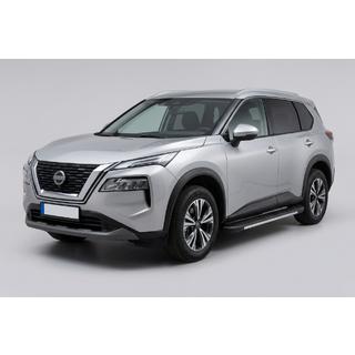 Praguri Laterale Bosphore Grey (2 buc, Aluminiu) Nissan X-trail T33/Rogue 2022- foto 1