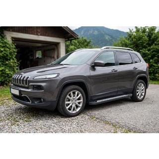Praguri Laterale Vision New Black (2 buc, Aluminiu) Jeep Cherokee KL 2013- foto 1