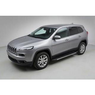 Praguri Laterale Bosphore Grey (2 buc, Aluminiu) Jeep Cherokee KL 2013- foto 1
