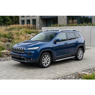 Praguri Laterale Shining V1 (2 buc, Aluminiu) Jeep Cherokee KL 2013- foto 1