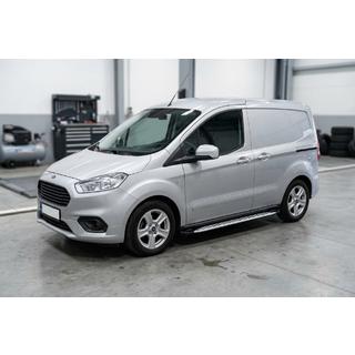 Praguri Laterale Shining V1 (2 buc, Aluminiu) Ford Courier 2014-2023 foto 1