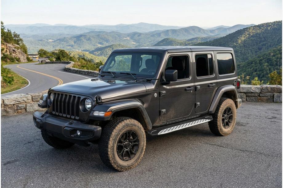 Jeep Wrangler 2018- Praguri Laterale Shining V1 (2 buc, Aluminiu) Foto 1