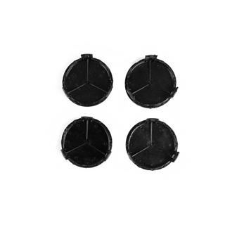 Capace centrale jante 71/74 mm fara inel (set 4 buc, negru lucios) foto 3