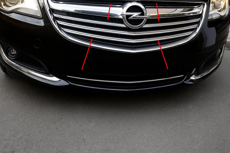 Opel Insignia 2008-2017 Capace Grila Cromate (2014-2017, Otel Inoxidabil) Image