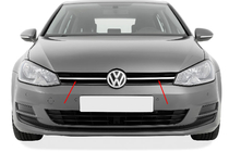 Volkswagen Golf 7/E-Golf 2012-2020 Capace grila cromate (superior, inox) foto 3