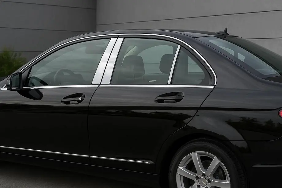 Mercedes C-class W204 2007-2015 Capace stalpi usa din otel inoxidabil (6 buc) Foto 1