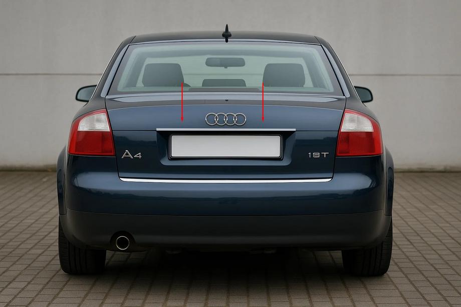 Audi A4 B6 2000-2004 Ornament deasupra numarului (Carmos inox) V-2 Image