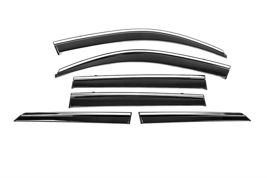 Toyota Land Cruiser Prado 150 2009-2023 Deflectoare geamuri cu ornament cromat Niken Luxury (6 buc) Foto 2