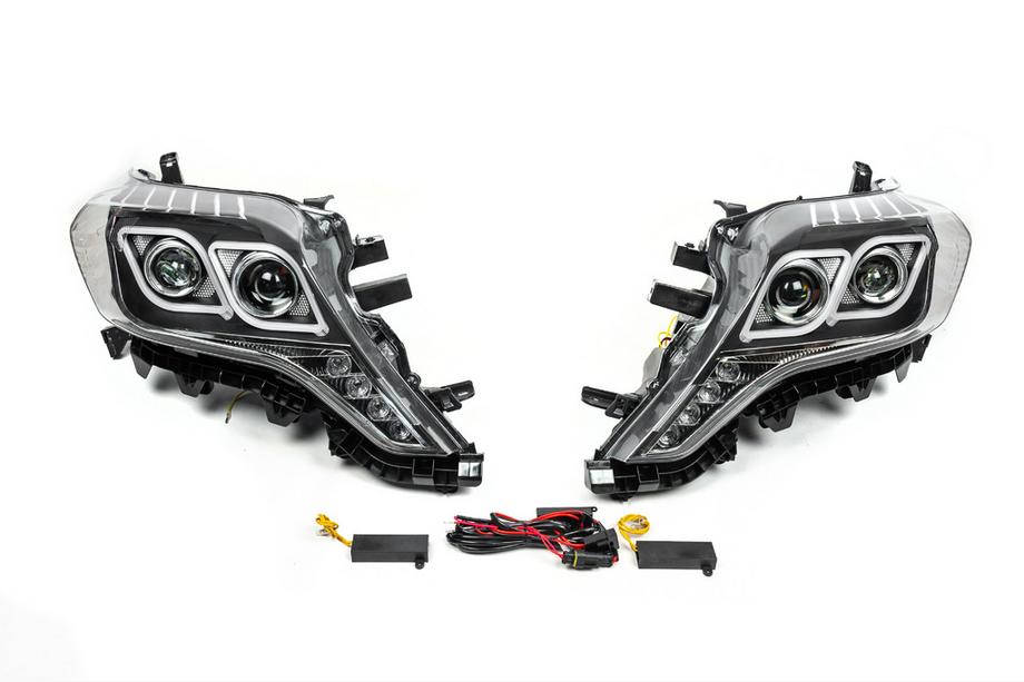 Toyota Land Cruiser Prado 150 2009-2023 Faruri fata FullLED (2013-2017, Set 2 buc) Image