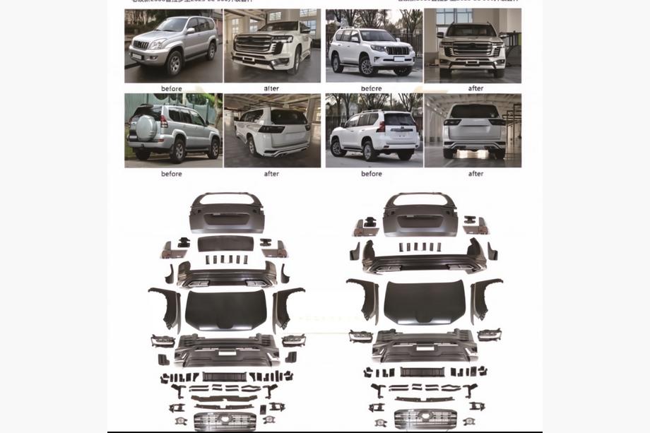 Toyota Land Cruiser Prado 120 2002-2009 Kit caroserie facelift catre LC 300 Foto 6