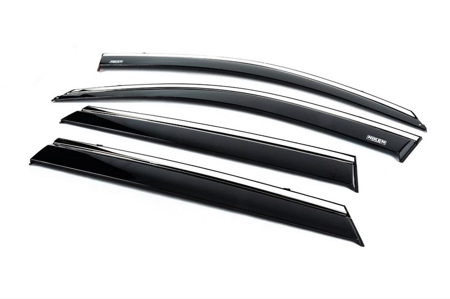 Kia Sorento II XM 2009-2014 Deflectoare geamuri cu ornament cromat (4 buc, Niken) Foto 5