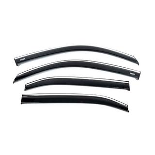 Deflectoare geamuri cu ornament cromat (4 buc, Niken) foto 2