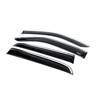 Deflectoare geamuri cu ornament cromat (4 buc, Niken) foto 2