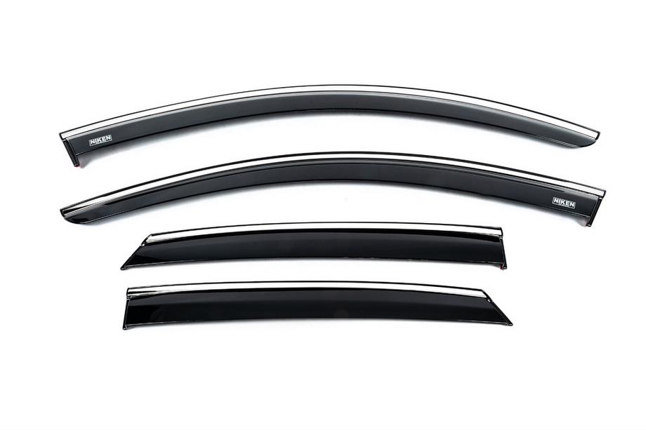 Opel Corsa F 2019- Deflectoare geamuri cu ornament cromat (4 buc, Niken) Image