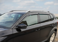 Skoda Kamiq 2019- Deflectoare geamuri cu ornament cromat (2019-2023, 4 buc, Niken) foto 1