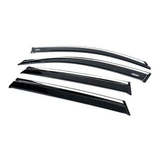 Deflectoare geamuri cu ornament cromat (2019-2023, 4 buc, Niken) foto 3