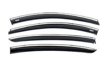 Renault Fluence 2009-2016 Deflectoare geamuri cu ornament cromat (4 buc, Niken) foto 2