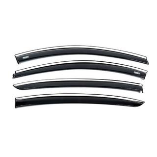 Deflectoare geamuri cu ornament cromat (4 buc, Niken) Renault Fluence 2009-2016 foto 2
