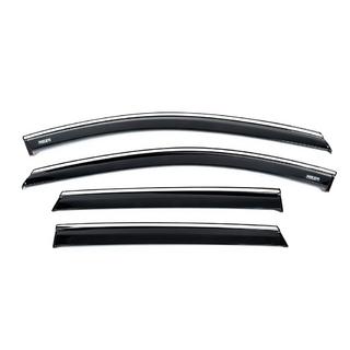Deflectoare geamuri cu ornament cromat (4 buc, Niken) Hyundai I-20 2020- foto 1