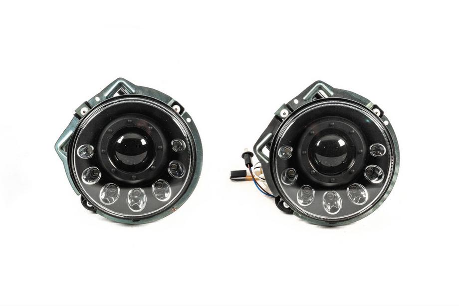 Mercedes G class W463 1990-2018 Faruri Fata Manor Black LED (2006-2017) Image