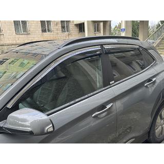 Deflectoare geamuri cu ornament cromat (4 buc, Niken) Hyundai Kona 2023- foto 2