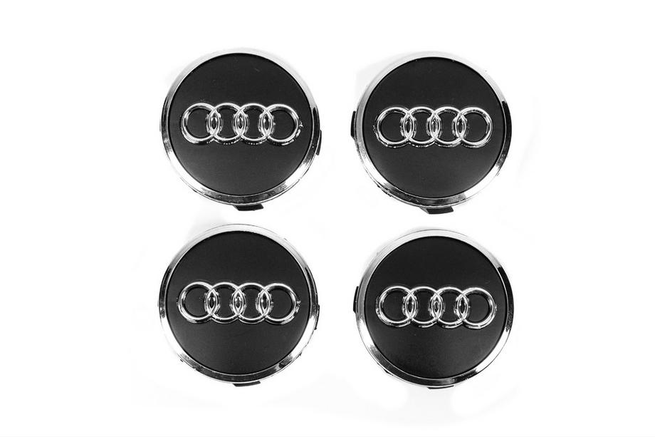 Audi Capace centrale jante 57/61 mm cu inel (4 buc, negre) Image