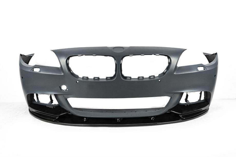 BMW 5 Series F10/F11 2010–2016 Lip bara fata DPT V-2 (pentru M-Performance, negru lucios) Foto 7