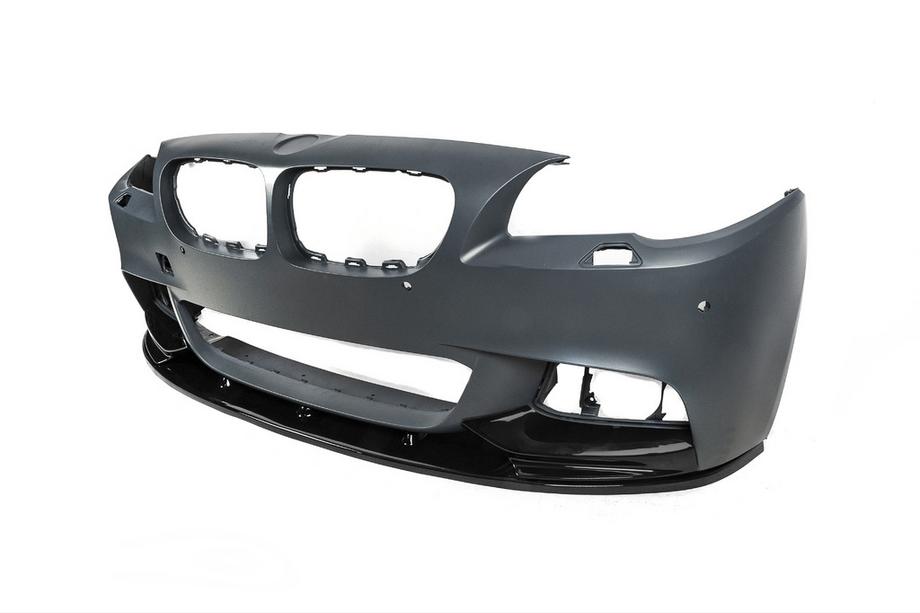 BMW 5 Series F10/F11 2010–2016 Lip bara fata DPT V-2 (pentru M-Performance, negru lucios) Foto 12