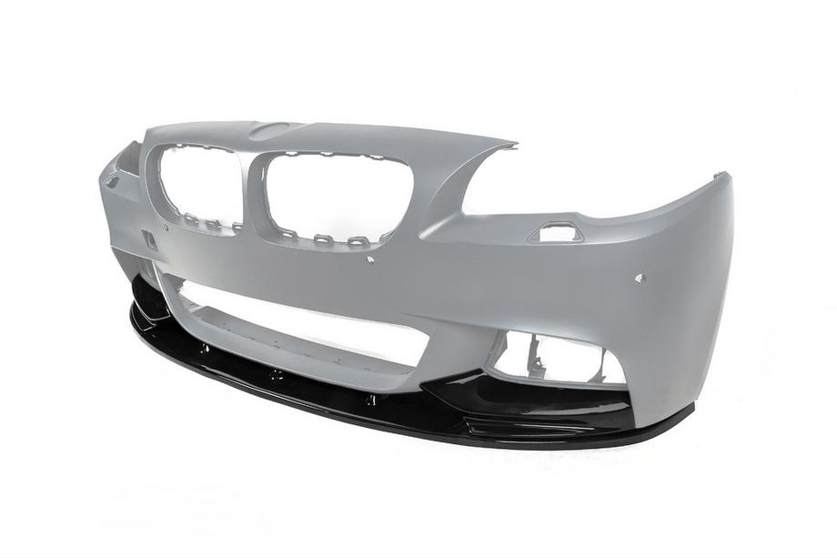 BMW 5 Series F10/F11 2010–2016 Lip bara fata DPT V-2 (pentru M-Performance, negru lucios) Foto 9