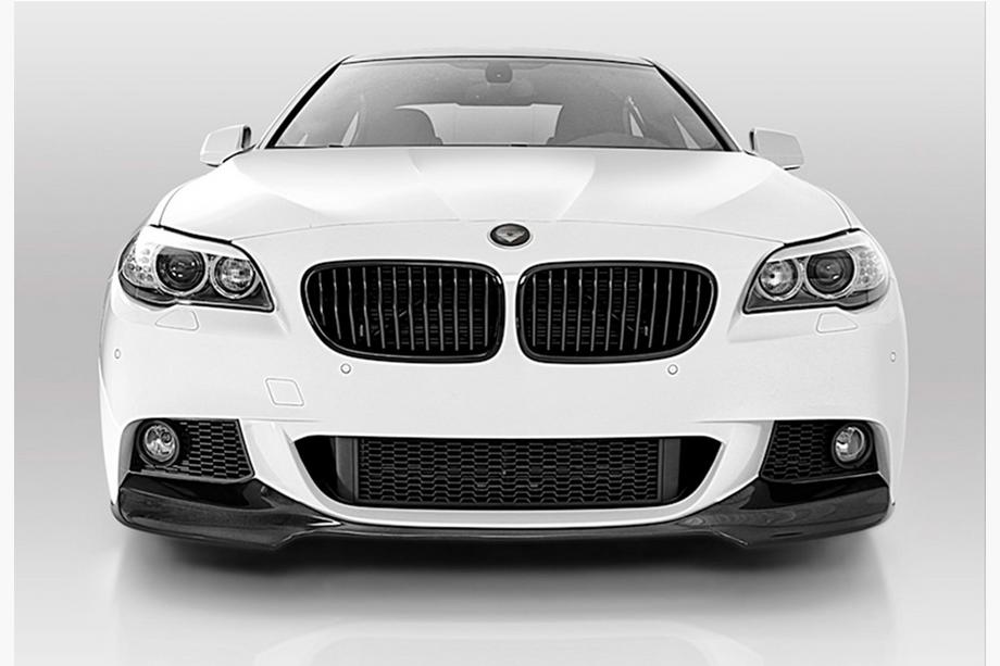 BMW 5 Series F10/F11 2010–2016 Lip Bara Fata DPT V-3 (Pentru M-Performance, Negru Lucios) Foto 5