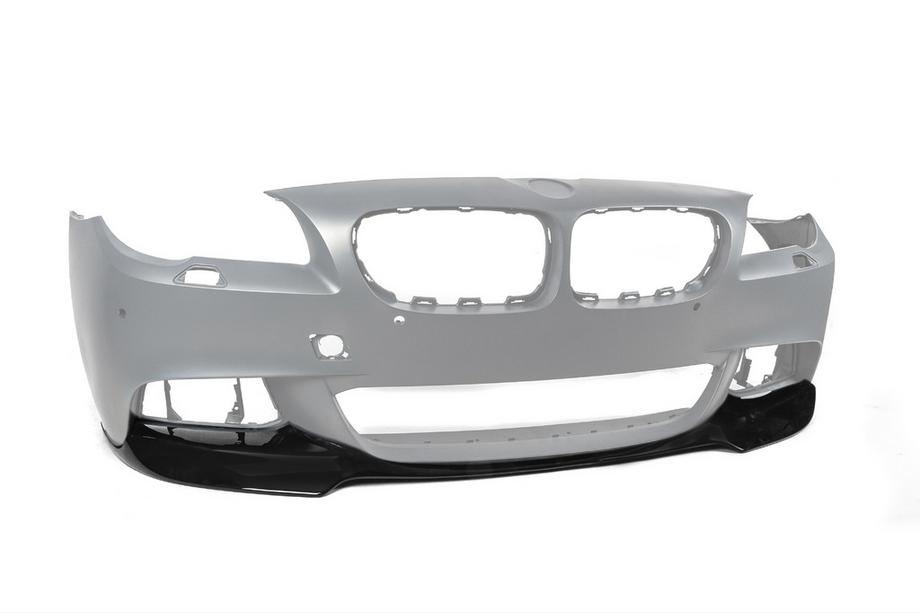 BMW 5 Series F10/F11 2010–2016 Lip Bara Fata DPT V-3 (Pentru M-Performance, Negru Lucios) Foto 9