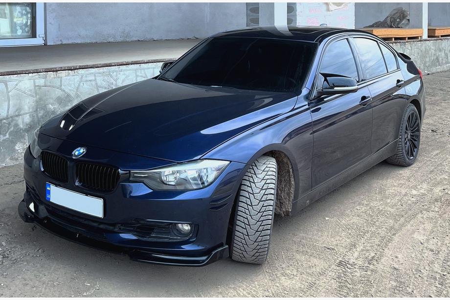 BMW 3 Series F30/F31 2012-2019 DPT Lip bara fata pentru versiunea stock (2015-2018, negru lucios) Foto 4